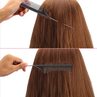 CCLKHY Pin Tail Comb, Rat Tail Combs, Black Carbon Fiber Parting Combs, Anti Static, Teasing Comb for Styling of All Hair Types