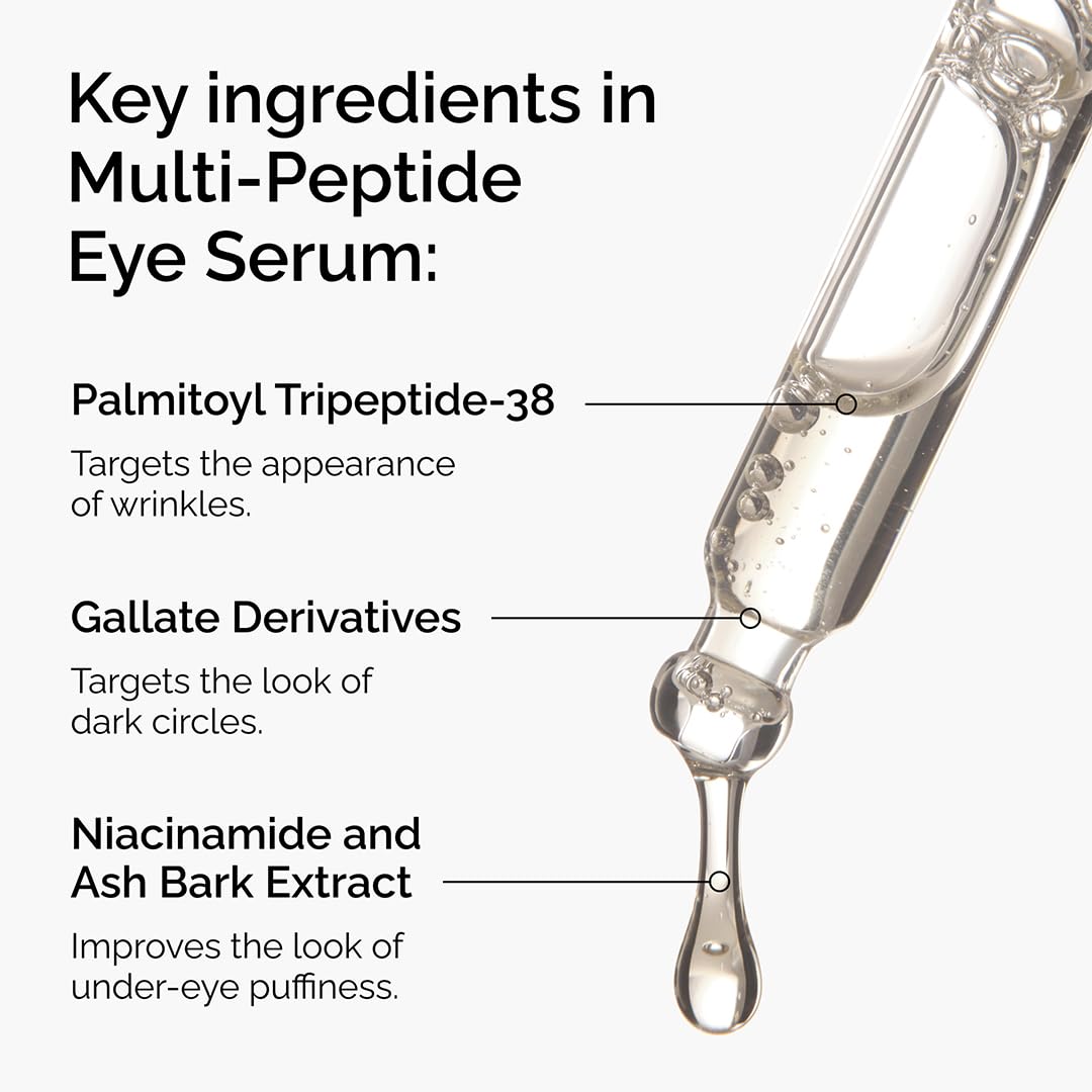 The Ordinary Multi-Peptide Eye Serum, Anti-Aging Peptide Serum for Crow’s Feet, Dark Circles & Puffiness, 15ml