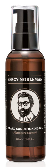 Percy Nobleman Beard Oil – 99% Naturally Derived Conditioning Oil with Signature Scent – Softens, Nourishes & Reduces Beard Itch – Vegan, Non-Greasy & Fast-Absorbing – Made in England (100ml)