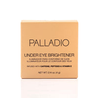 Palladio Under Eye Brightener, Conceal, Brightens, Reduces Appearance of Dark Circles, With Caffeine Peptides & Vitamin E, Tired Skin Color Correcting Brightener & Primer (Medium Nude)