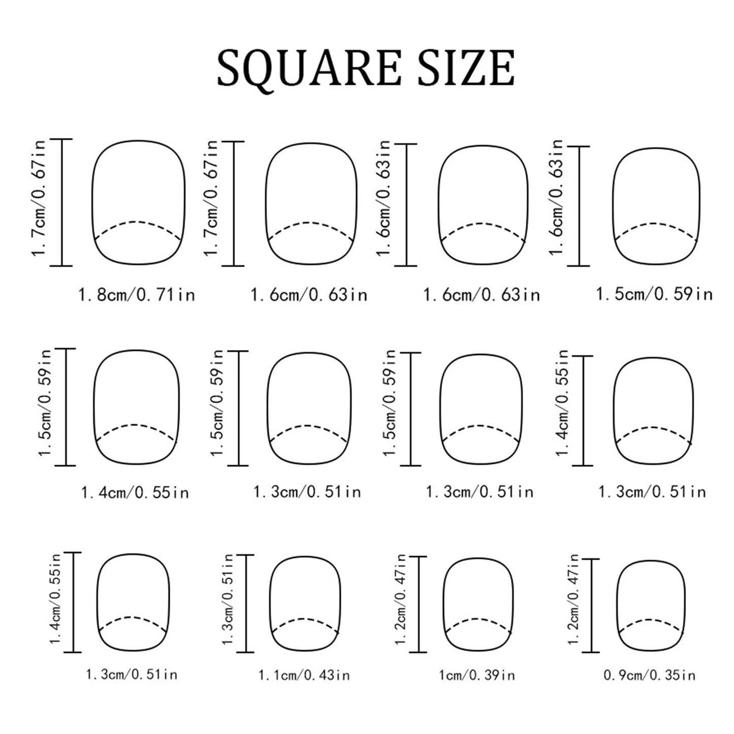 EONFAVE Short Square White False Nails - Glossy Pure Color Collection Press on Nails - 24Pcs Full Cover Acrylic Stick on Nails for Women and Girls