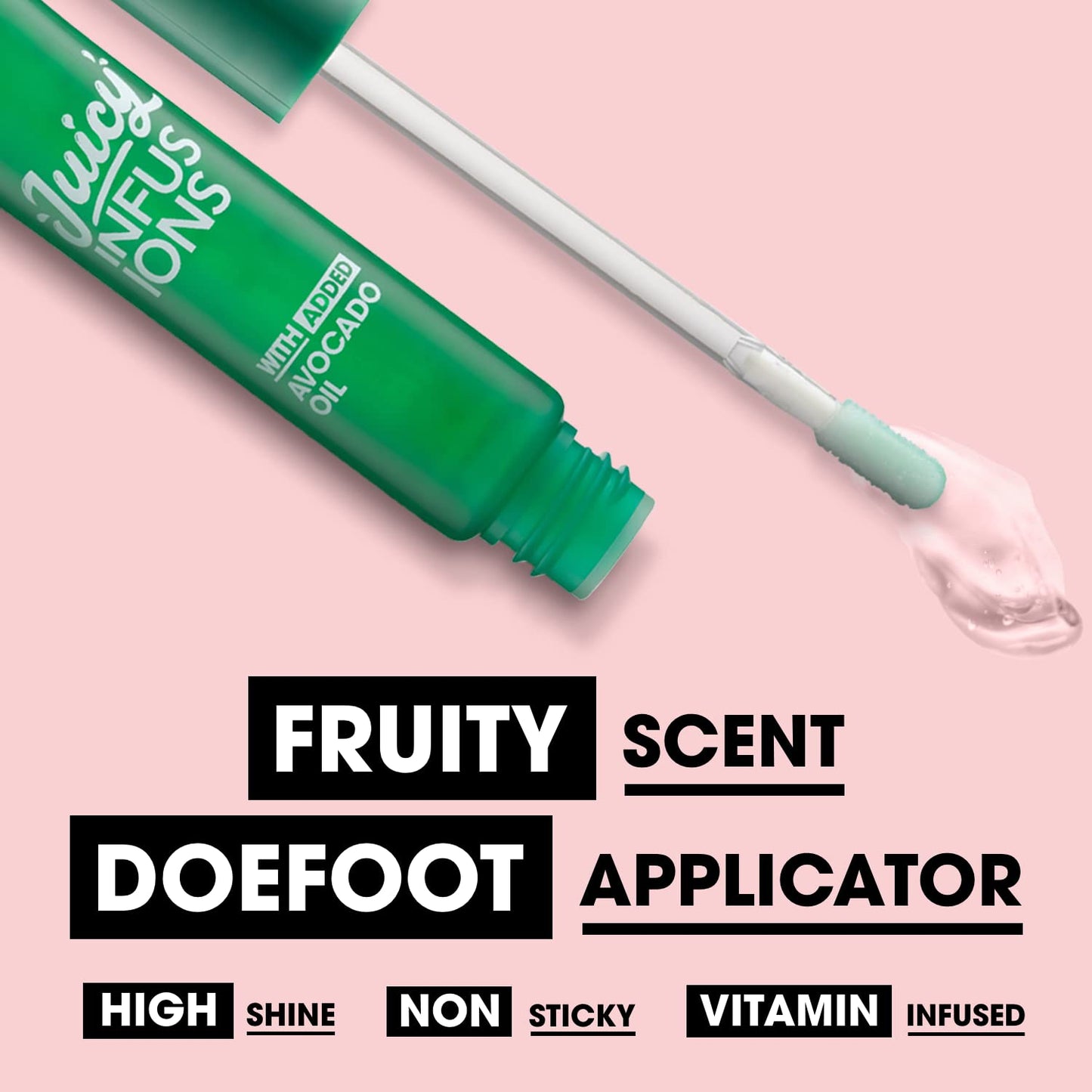 Collection Cosmetics Gloss Me Up Juicy Infusion Kiwi Lip Gloss, With Added Avocado Oil, Hydrating, For Dry Lips, Fruity Scented, 9ml