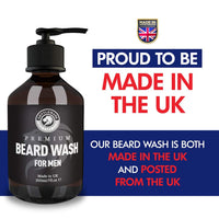 Gentlemans Face Care Club Beard Shampoo - Vegan Friendly Beard Wash & Conditioner For Men - Gently Nourish + Boost Growth With 200ml Organic Beard Softener For Men