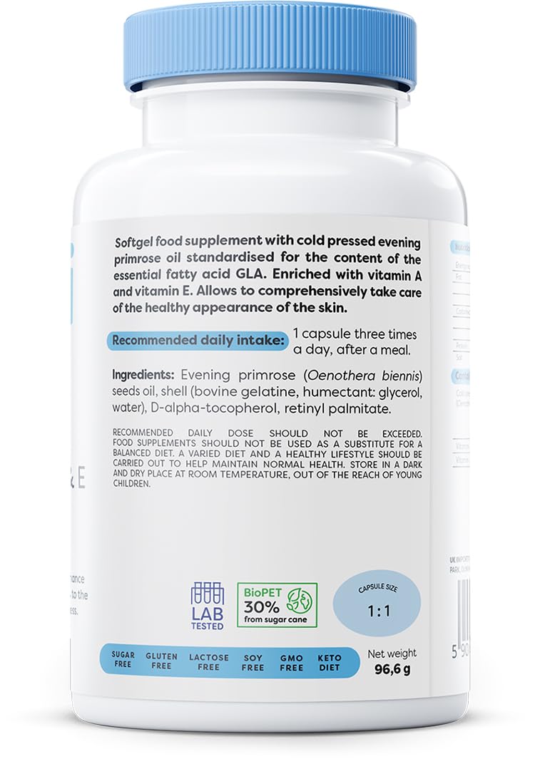 OSAVI Osavi Primrose Oil with Vitamin A & E, 1800mg - 120 softgels