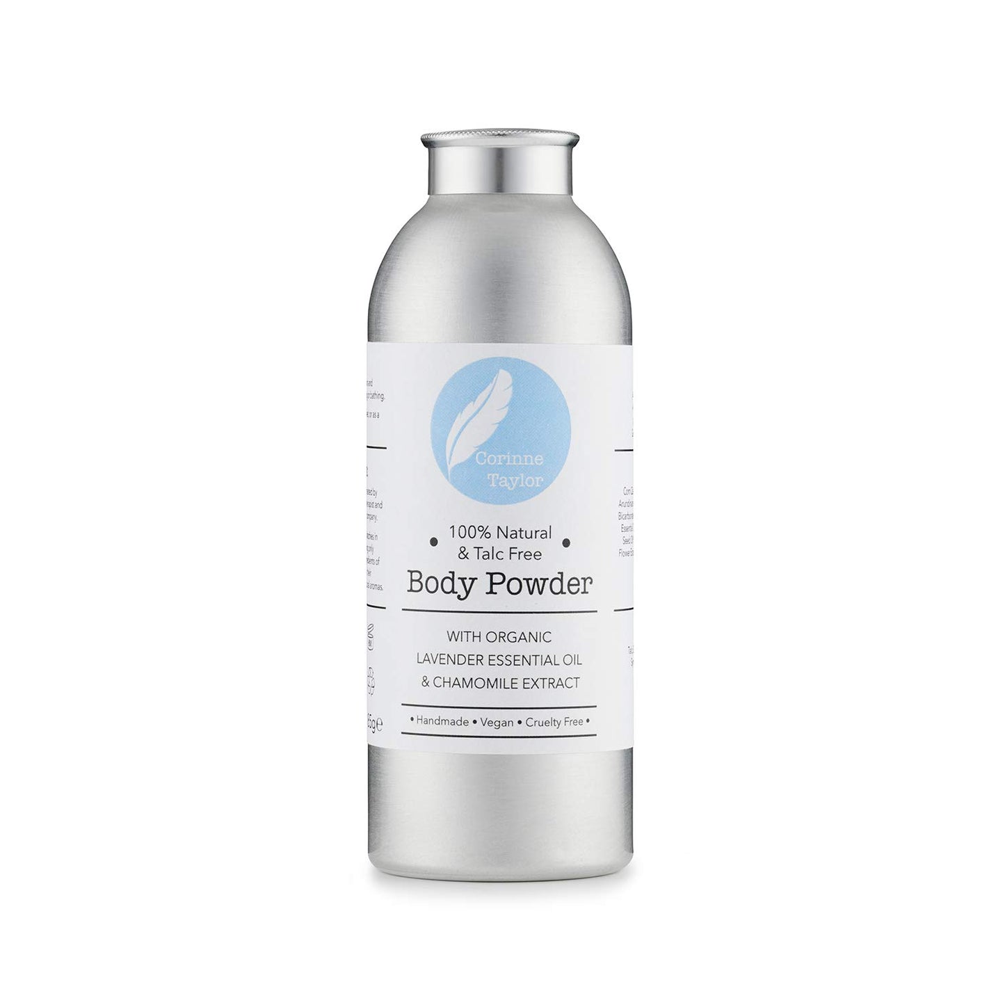 Corinne Taylor Talc Free Body Powder. 100% Natural, Vegan, Cruelty Free, Organic, Plastic Free, Zero Waste - 85g
