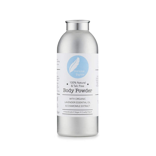 Corinne Taylor Talc Free Body Powder. 100% Natural, Vegan, Cruelty Free, Organic, Plastic Free, Zero Waste - 85g