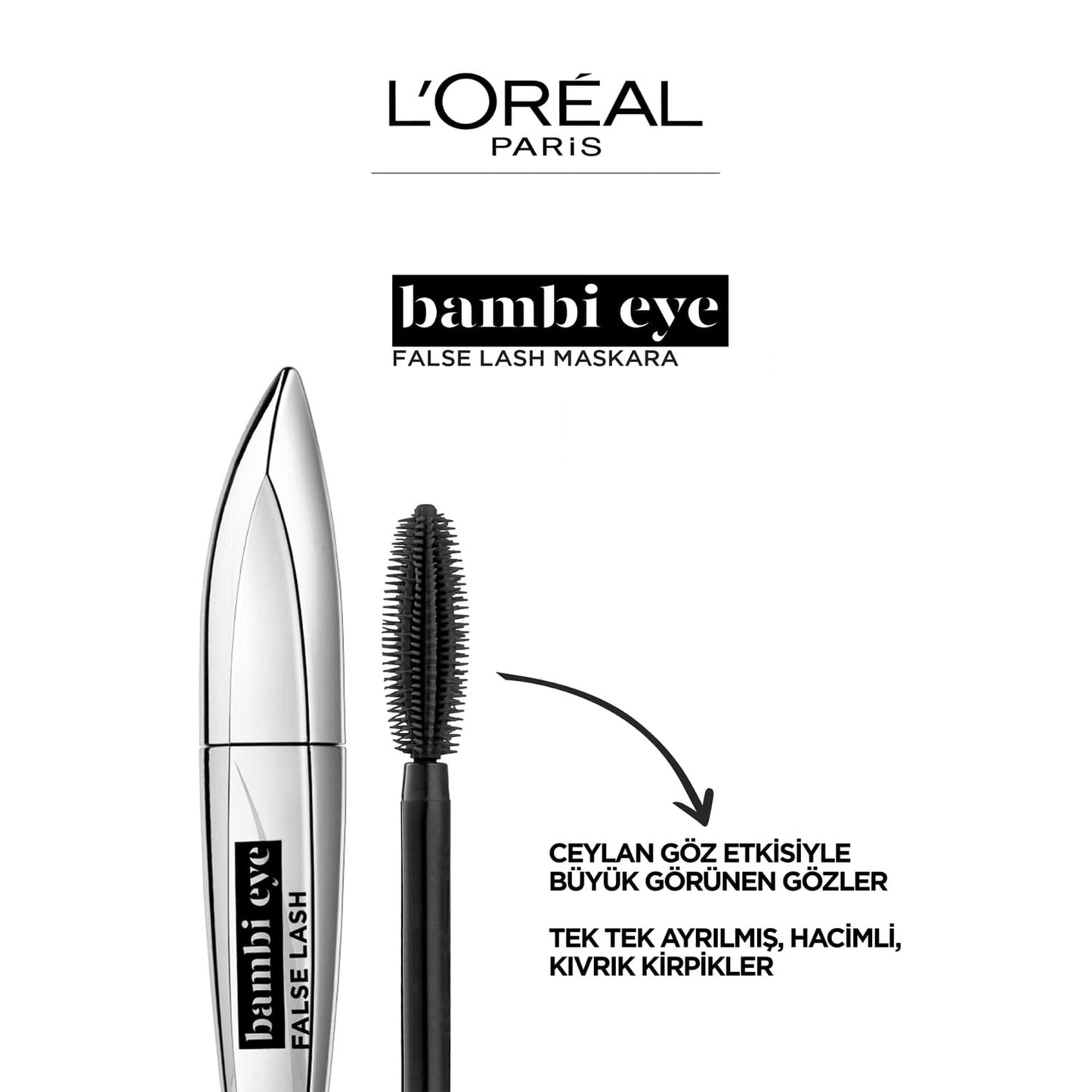 L'Oreal Paris False Lash Bambi Mascara Black, 8.9 ml (Pack of 1)