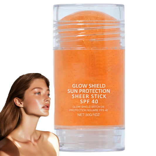 Cureluxe Face Shimmer Sunscreen SPF40,Glitter Body Glow Suncream Stick,Lightweight & Water Resistant Shiny Face Cream,SPF Moisturiser Sun Cream, Non-Sticky Gold Sunscreen Stick,UVA/UVB Rays Protection