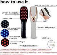 MO-UK Thanksgiving Gifts Phototherapy Scalp Massager Comb for Hair Growth,Hair Regrowth Brush for Him Gifts,Anti Hair Loss Head Care Electric Massage Comb Brush with USB Rechargeable