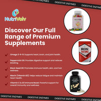 Digestive Enzymes | 120 Tablets | DigeZyme® | Contains Amylase, Lactase, Lipase, Protease & Cellulase | Digestion Support, Gut Health, Bloating & Discomfort Relief | Vegan | UK Made | by NutriVolv