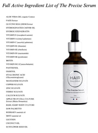Hair Full Cycle The Precise Serum | With 35 active ingredients that combine antioxidants, vitamins, malus domestica stem cells and plant extracts to promote hair growth and protect against hair loss | Pending patent.