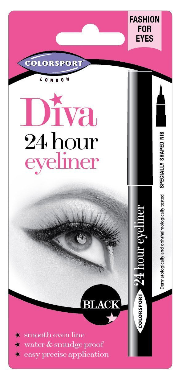 COLORSPORT DIVA 24 HOUR EYELINER Black