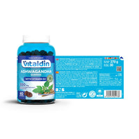 VITALDIN Ashwagandha Gummies – 300 mg Ashwagandha Root Extract KSM-66 & 1.000 IU Vitamin D2 – 60 Chewable Gummies (1 Month Supply) Berries Flavour – Anti-Stress adaptogen; Calm and Relaxation – Vegan