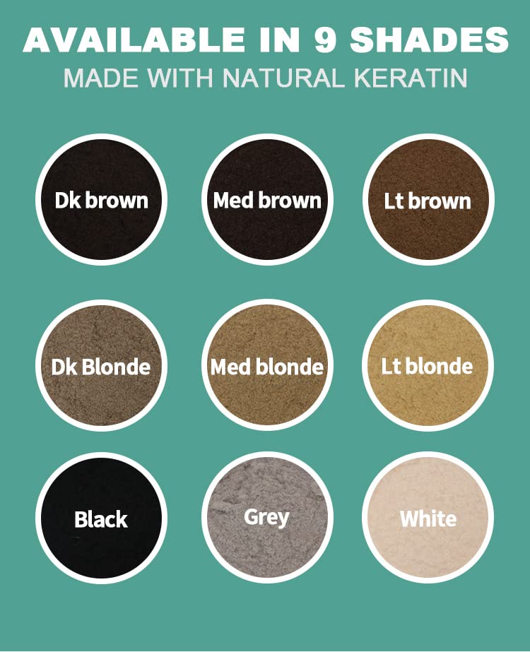 UOYOU DARK BROWN Hair Fibres for Thinning Hair 27.5g Bottle | Undetectable & Natural Keratin Hair Fibers Concealer for Hair Loss for Men and Women | Hair Building Fibres Powder [DARK BROWN]