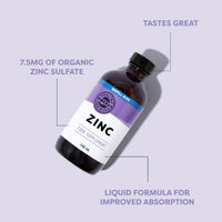 Vimergy Liquid Zinc 240 mL – 120 Servings – Liquid Zinc Supplement – Supports Immunity, Metabolism & Bone – Antioxidant – No Refined Sugar – Gluten-Free Non-GMO Kosher Vegan/Paleo Friendly