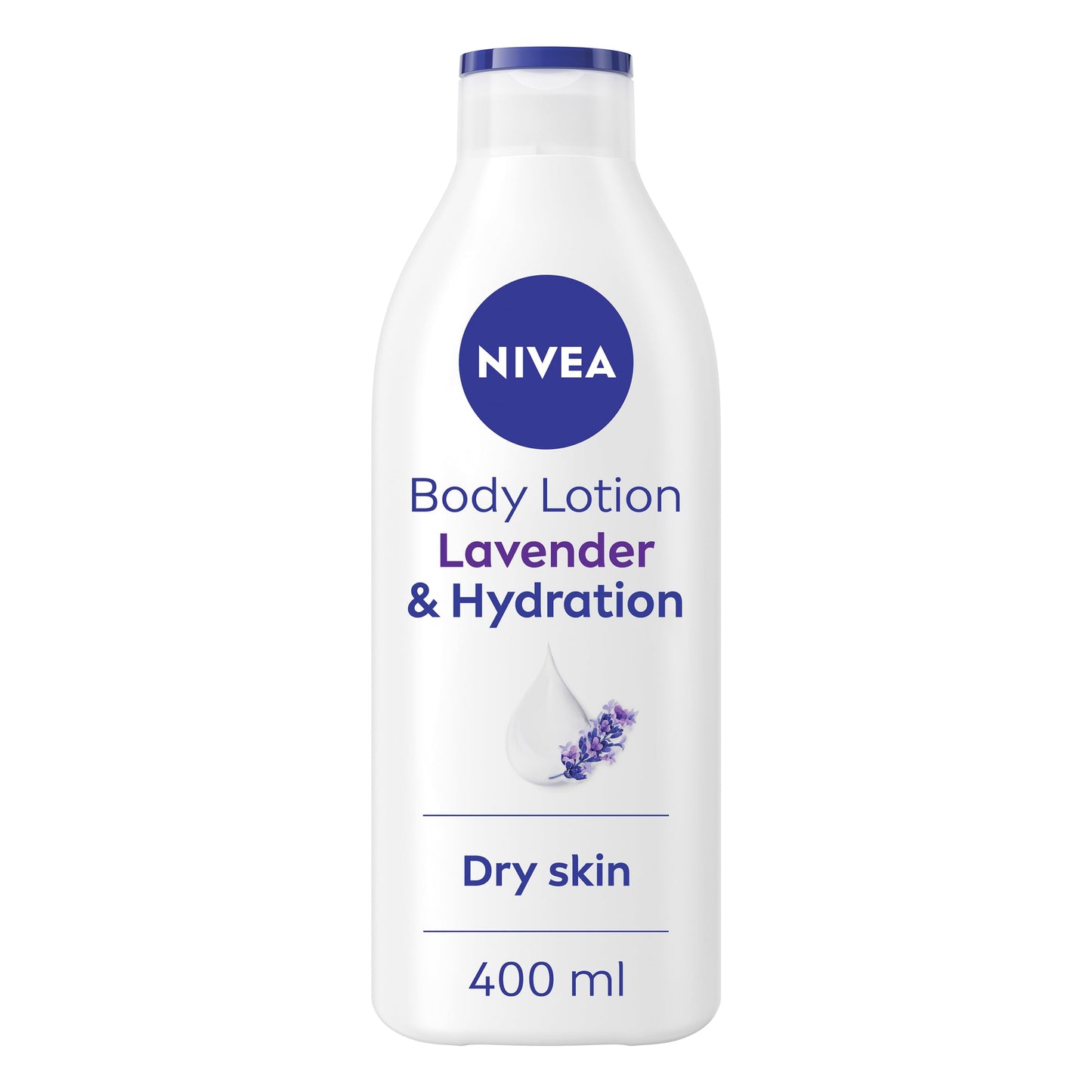 NIVEA Lavender Essentials Body Lotion (400ml), Soothing 72H Hydration NIVEA Moisturiser for Dry Skin Made with Natural Origin Oils and Lavender Scent