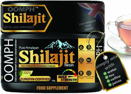 OOMPH Pure Shilajit Resin – Himalayan Gold Grade, 50g – High Strength Natural Mineral Supplement with Fulvic Acid – Vegan, Lab Tested, Authentic Resin for Energy, Immunity & Vitality