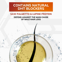 HPX ONE Anti Hair Loss Shampoo For Men - DHT Blockers: Saw Palmetto & Lupine Protein + Biotin, Keratin, Caffeine, Essential Oils & Plant Extracts - Strengthen, Thicken & Protect (250ml)