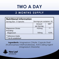 Magnesium Supplements 1620mg - Super Strength - Magnesium Citrate Capsules - (500mg Elemental Vegan Magnesium) Not Magnesium Tablets High Absorption, Bones Muscle & Sleep Support - Made in The UK