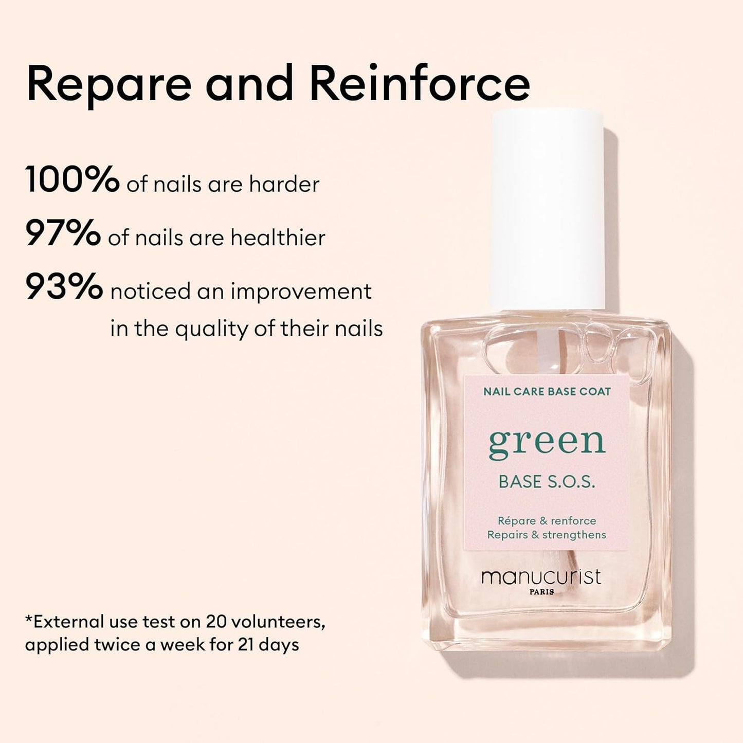 Manucurist Rescue Kit - Nail Care Kit - Nail Repair for Damaged Nails : 1 Strengthening Base Coat, 1 Night Mask for Nails, 1 Nail Cuticle Oil - Nail Strengthener For Damaged Nails - Nail Growth