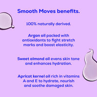 Bloom and Blossom | Smooth Moves Stretch Mark Oil, 150ml Body Oil with 100% Natural Ingredients, Pregnancy Skin Care, Hydrating & Elasticity-Boosting Stretch Mark Treatment