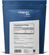 Longevity Box Zinc L-Carnosine Supplement - 75mg x 180 Capsules of Maximum Bioavailable Zinc L-Carnosine 2 Per Serving, Supports Gut Health, Nutrient Absorption, Digestive Comfort - 3 Months Supply