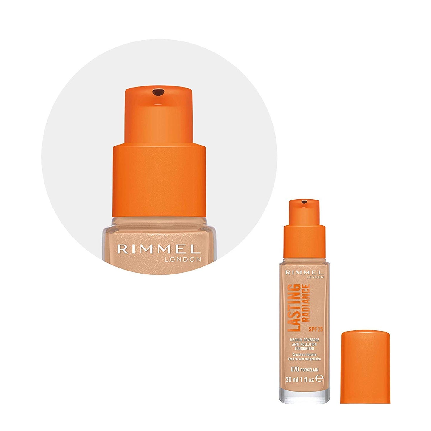 Rimmel Lasting Radiance Medium Coverage Anti Pollution Foundation, SPF 25, 502 Caramel (Rimmel Wake Me Up Foundation Upgrade)
