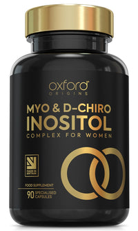 Myo-Inositol PCOS Supplement for Women | Inositol Tablets with Myo & D-Chiro Inositol and Folic Acid | 90 High Strength Capsules | Menopause Supplements | Pregnancy Vitamins for Women Made in The UK