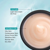 Pilgrim Korean Rice Water Hydra Glow Moisturizer 100Gm with 5 Hyaluronic Acids, 3% Niacinamide, 5 Ceramides | 5x Hydration & Instant Glass Skin | Oil-Free, Lightweight Gel | For Women & Men