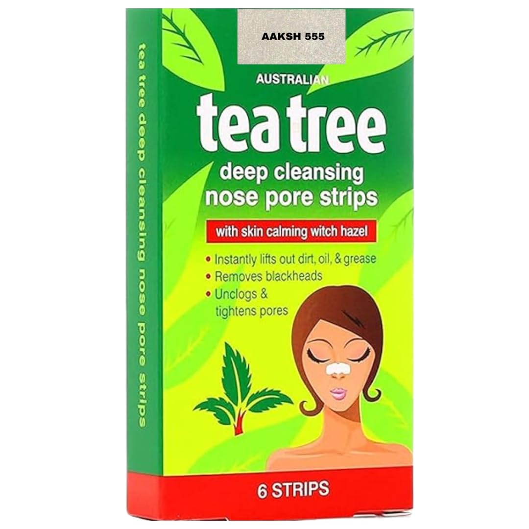 (12- STRIPS) Australian Tea Tree Deep Cleansing NOSE PORE STRIPS, [Blackhead Remover Clear and Unclogged Pores]Blackhead Remover Deep Cleansing Pore STRIPS FOR NOSE
