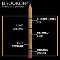 BROOKLIN IMPALA | Brooklin Waterproof Lipliner Color Light Brown 205 | Permanent lip profiler | Water resistant lipstick | Long-term lipliner