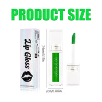 Matte Green Liquid Lipstick Long Lasting Waterproof Full-coverage Green Lip Gloss, Highly Pigmented Sweat-proof Face Body Paint for Christmas Easter Cosplay Makeup for Women