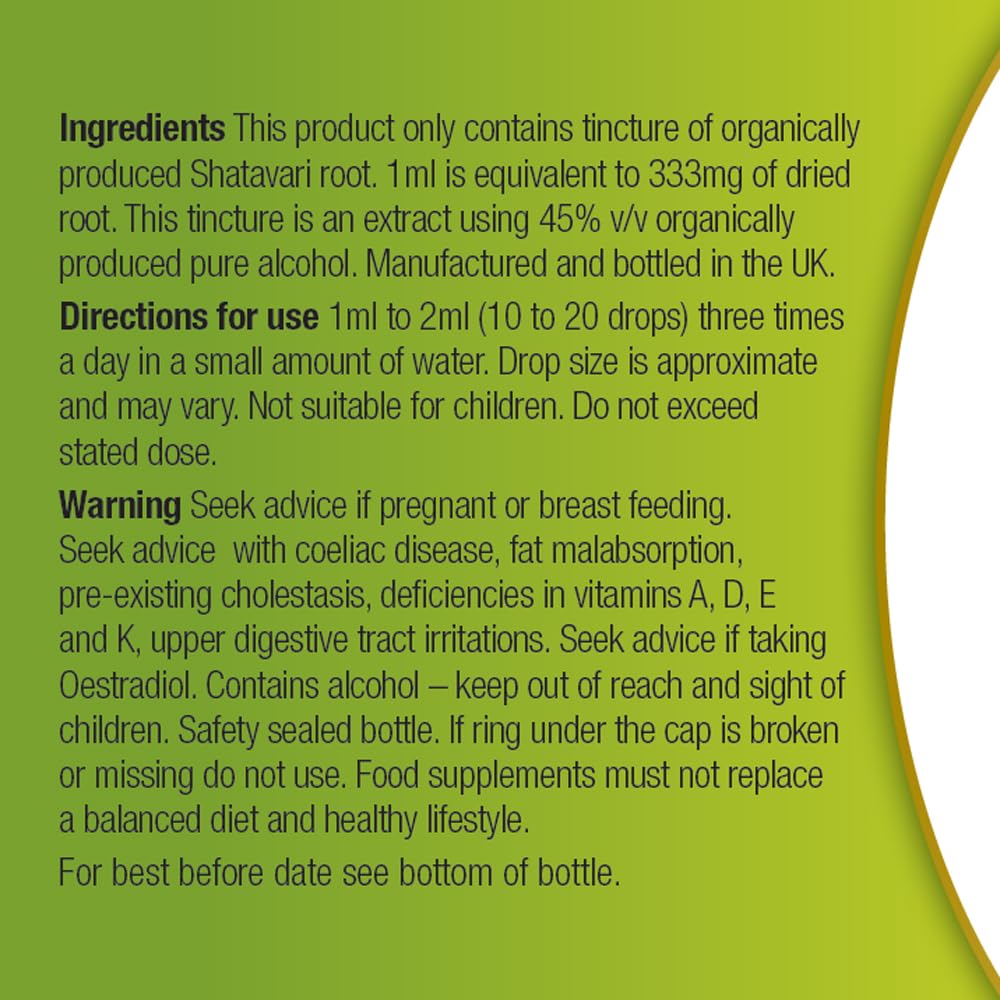 Organic Herbal Remedies 100 ml Shatavari Tincture
