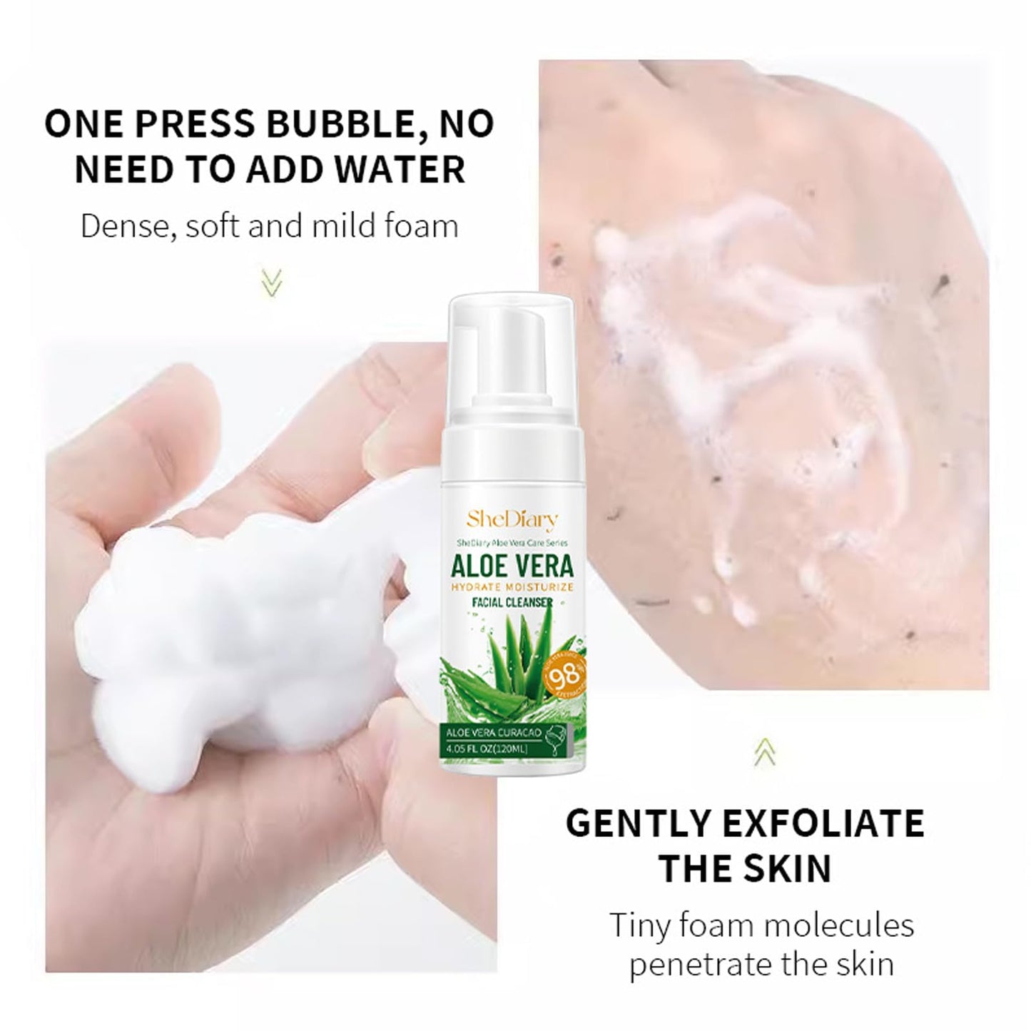 EONFAVE Skincare Gift Set Women - Skin Care Sets & Kits - Pamper Gifts for Women - Beauty Skincare with Aloe Vera Extracts - Cleanser - Toner - Eye Cream - Face Cream(4PCS ALOE VERA)