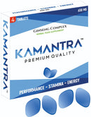 KAMANTRA™ - Mantra to Enhance Your Performance - Extra Strength Performance Enhancing, Stamina Endurance Booster Blue Supplement Tablets for Men - 4 Ginseng Tablets