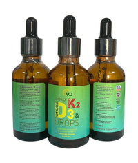 VD Liquid Vitamin D3 & K2 Drops Vitamin D3 2500 IU & Vitamin K2 MK-7 50 UG | Optimal Absorption Vitamin D3 & K2 | High Strength Vitamin D3 & K2 Liquid Drops for Bones, Teeth, Muscle Function and Immune System Booster