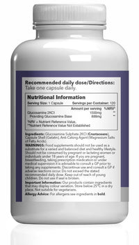 Simply Supplements Glucosamine Sulphate 1500mg | Supports Natural Glucosamine Levels | High-Strength 2KCl Formula | One-a-Day Convenience | 120 Capsules = 4 Months' Supply | GMP-Certified & UK-Made