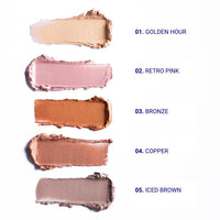 LA CRIQUE La Crique - Cream Eyeshadow & Highlighter - Infused with Hyaluronic Acid + Calendula Flower - LightWeight Cream Makeup and Skincare - 99% Natural Ingredients - Vegan Make Up - 01 Golden Hour