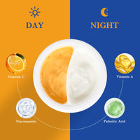 AOPEIBOTO Day & Night Face Cream, 20% Vitamin C Day Cream and 1% Retinol Night Renewal, 2-In-1 Dual Face Moisturizer for Women, Men 3.53oz/100g