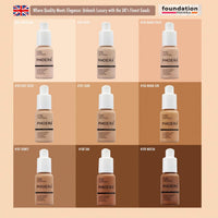 Glamza PHOERA Foundation Concealer Makeup Full Coverage Matte Brighten Long Lasting UK (102 NUDE)