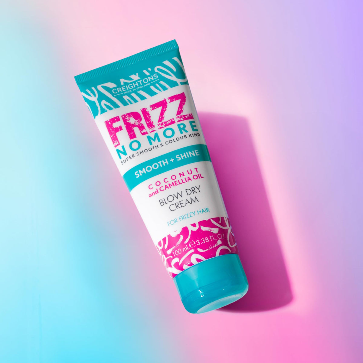 Creightons Frizz No More Smooth & Shine Blow Dry Cream (100ml) - Conditioning Formula which Reduces Frizz Leaving Hair Silky Soft & Smooth & Adds Glossy Shine. Colour Kind Formula, Clear White