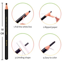 KAIQIKAIXI Waterproof Eyebrow Pencils Brow Pencil Set For Marking, Filling And Outlining, Tattoo Makeup And Microblading Supplies Kit-Permanent Eye Brow Liners In (Gray)