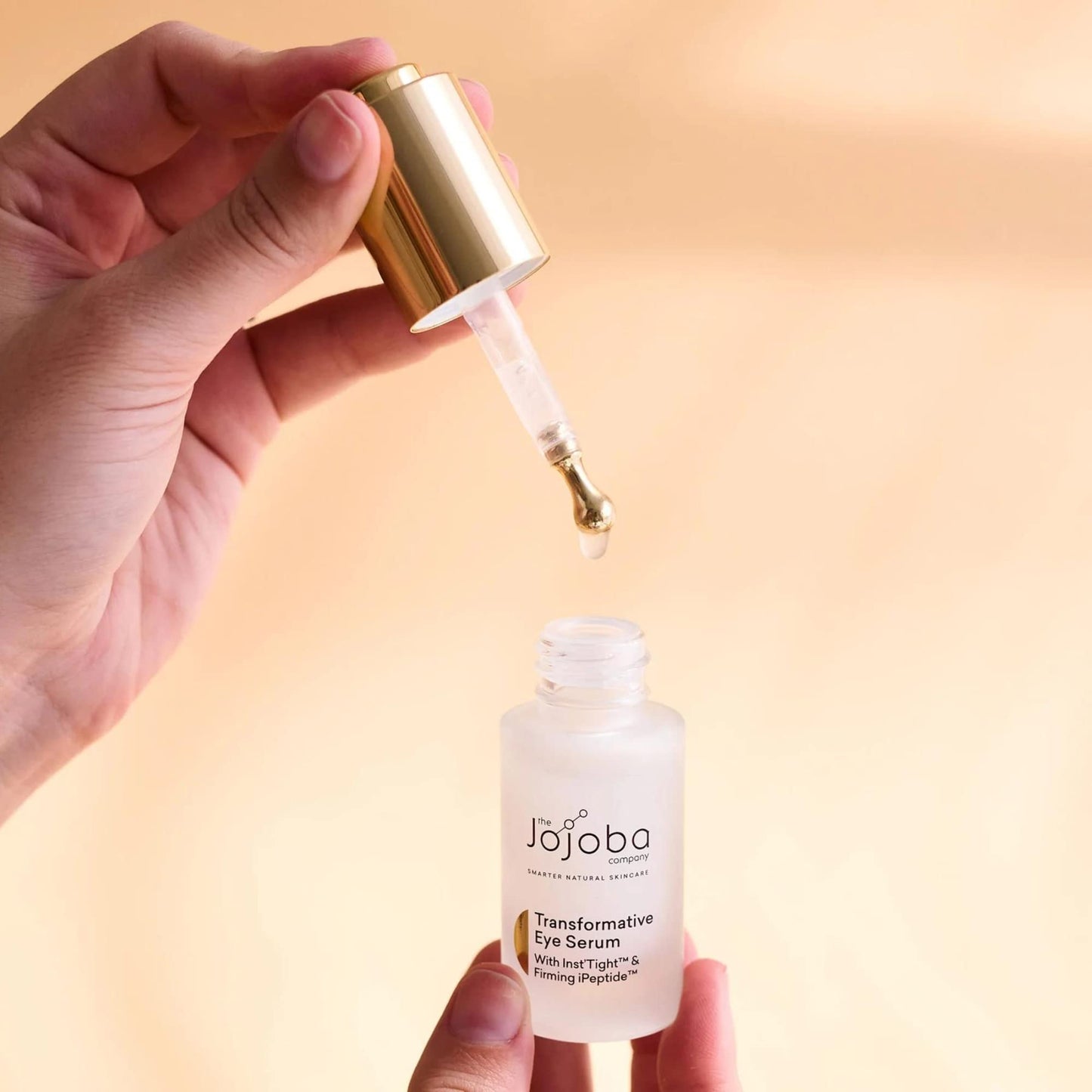 The Jojoba Company Transformative Eye Serum, Smooths Fine Lines and Reduces Eye Bags and Dark Circles, Enriched with Australian Jojoba, Peptides and Salicylic Acid 15ml