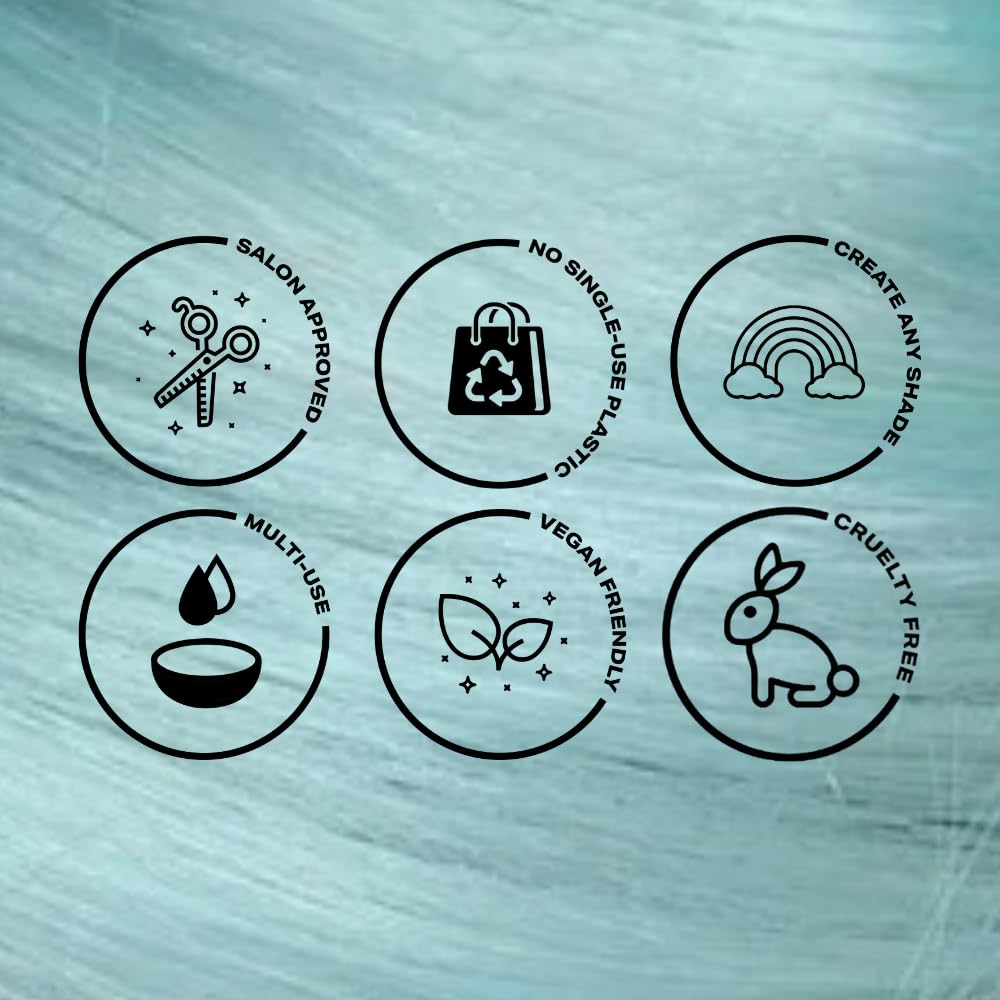 SHRINE Shrine Drop It AQUA Hair Dye Drops | Semi-Permanent Vegan Customisable Hair Colour | Mix with Conditioner | Vegan & Cruelty-Free | Temporary Hair Dye | 20ml