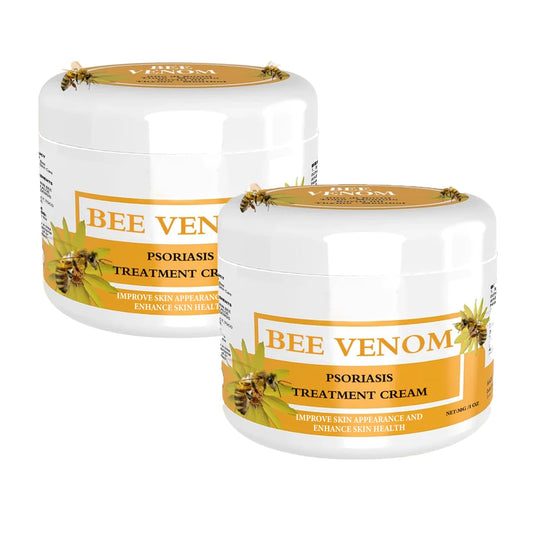 DMQ Bee Veno_m Psoriasis Cream,Bee Veno-m Skin Care Cream,Honey Body Cream for Redness & Itching,Relieve Skin Dryness,Hydrating Body Moisturiser,Smoothing Bee Veno-m Psoriasis Cream for All Skin Type