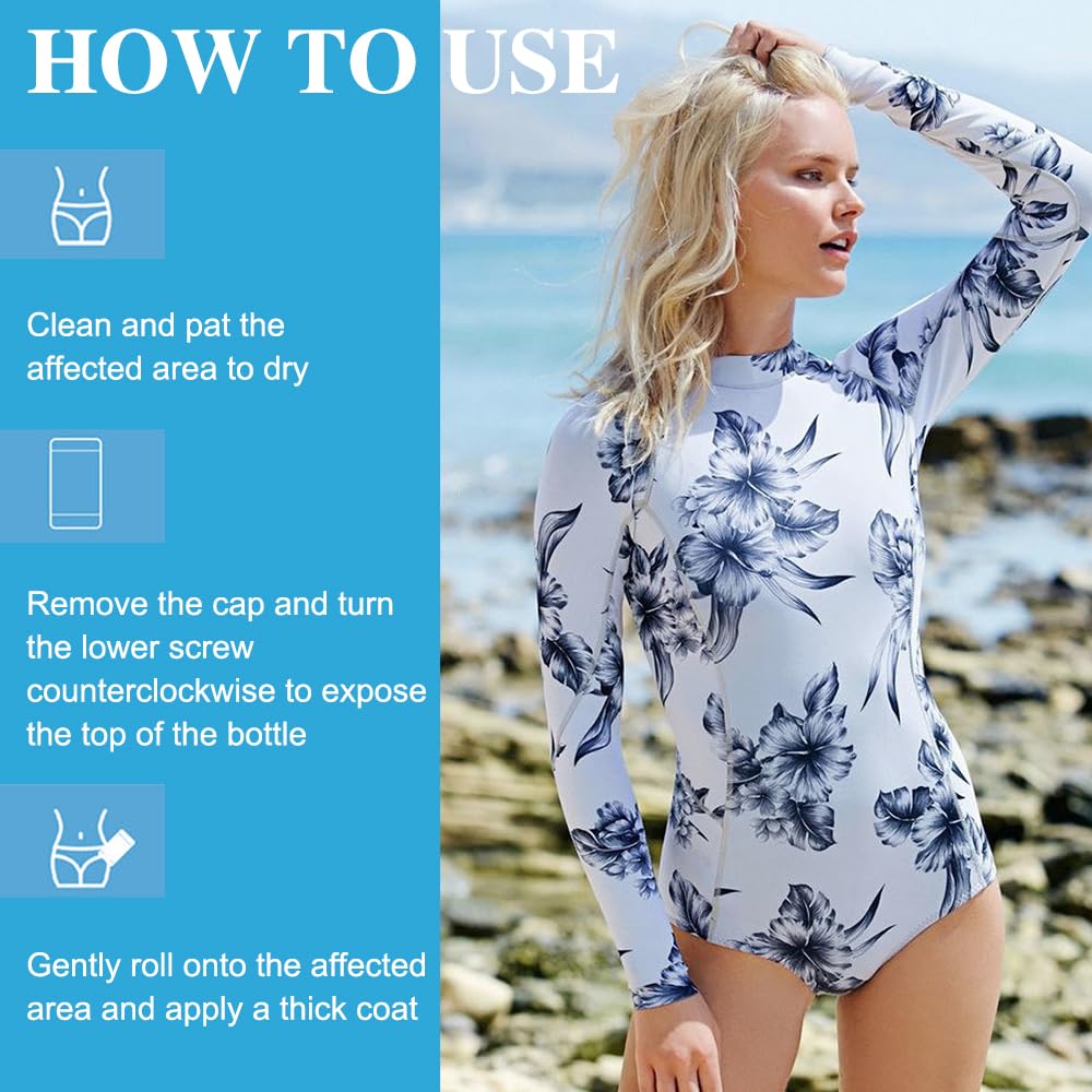 KUIRUNRX® Anti Chafe Balm, Thigh Anti Chafe Stick, Anti-Friction Cream for Heel, Lower Arm, Thigh Legs, Water & Sweat Proof for Preventing Thigh Rashes & Sports Chafing, 40g