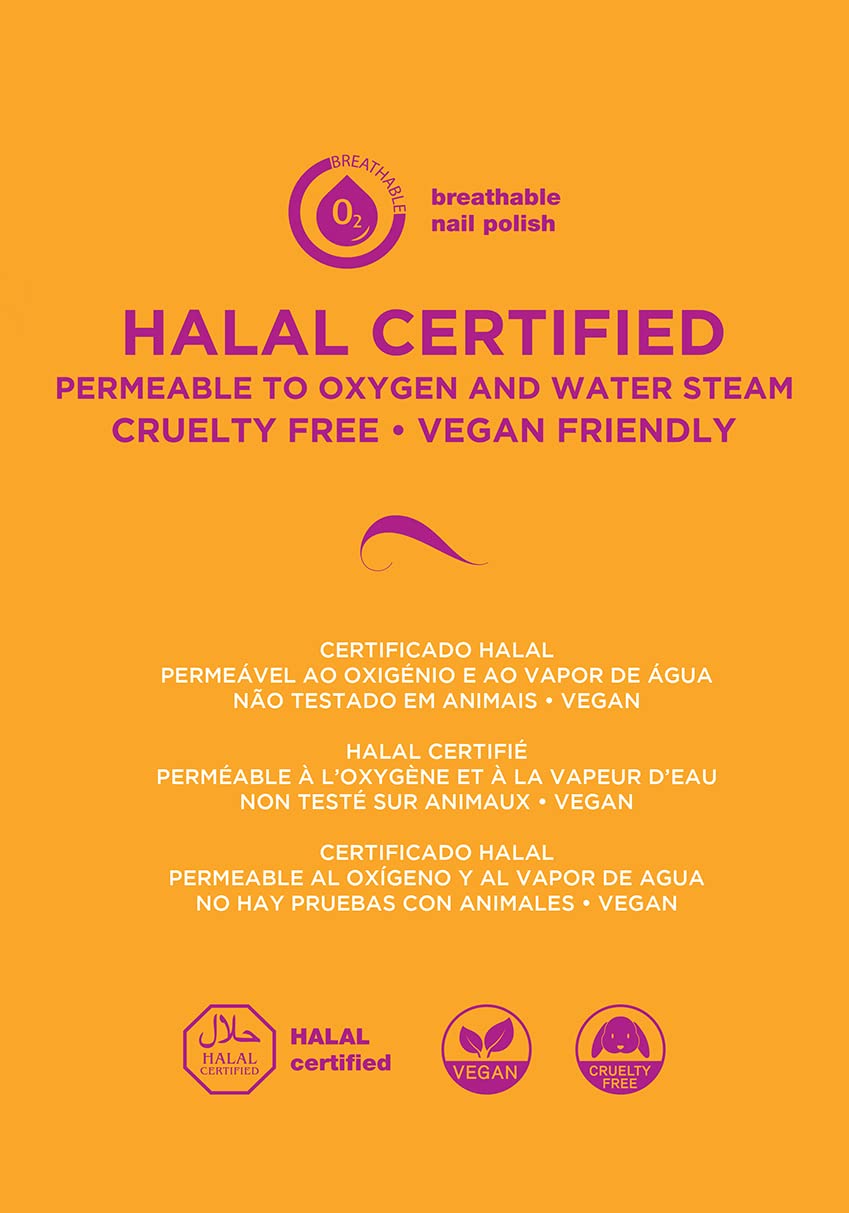 Andreia Halal Breathable Nail Polish - Water Permeable Nail Polish - Glossy Halal Nail Polish Vegan and Cruelty-Free - B20 Pearl White - Shades of Clear and Blue 10.5 ml