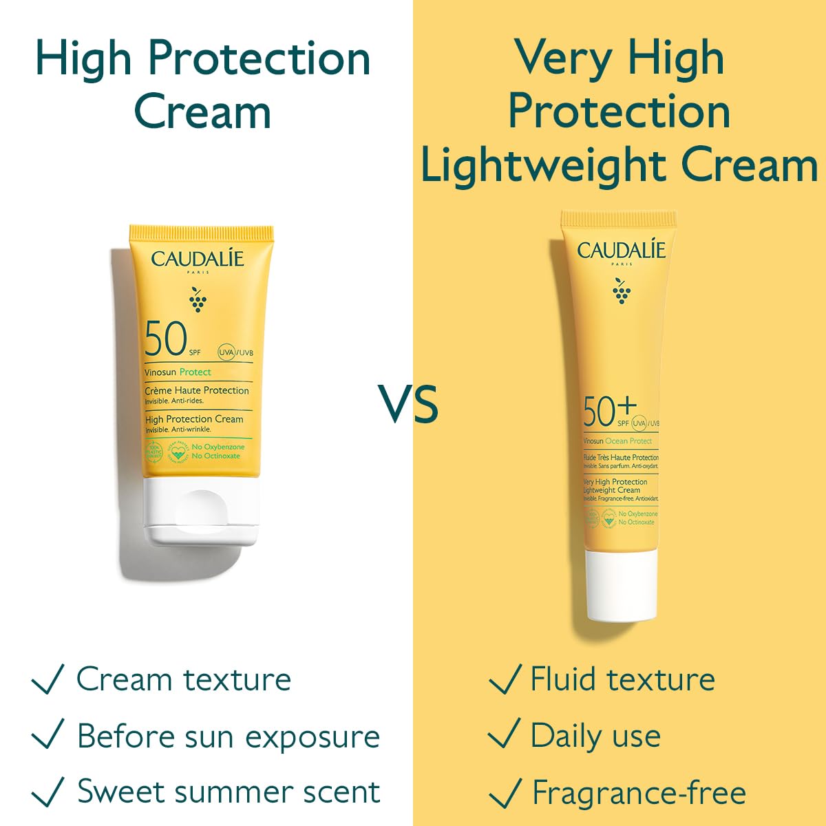 Caudalie Vinosun Protect Very High Protection Lightweight Cream SPF50+ - 40 mL