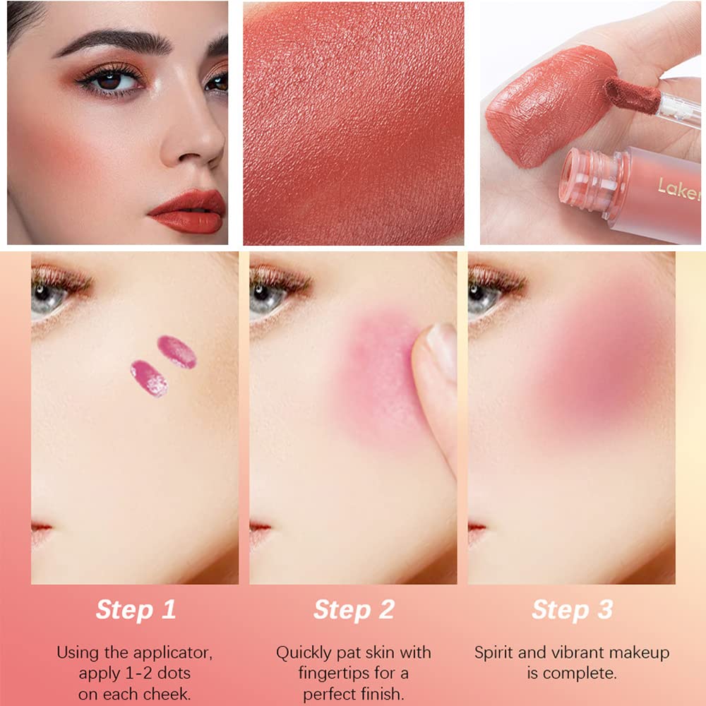 ZDHSOY Liquid Blush - Soft Cream Liquid Blush Makeup/Lip and Cheek Blush Tint/Skin Tint Blush/Dewy Face Blush for Cheeks (#04)