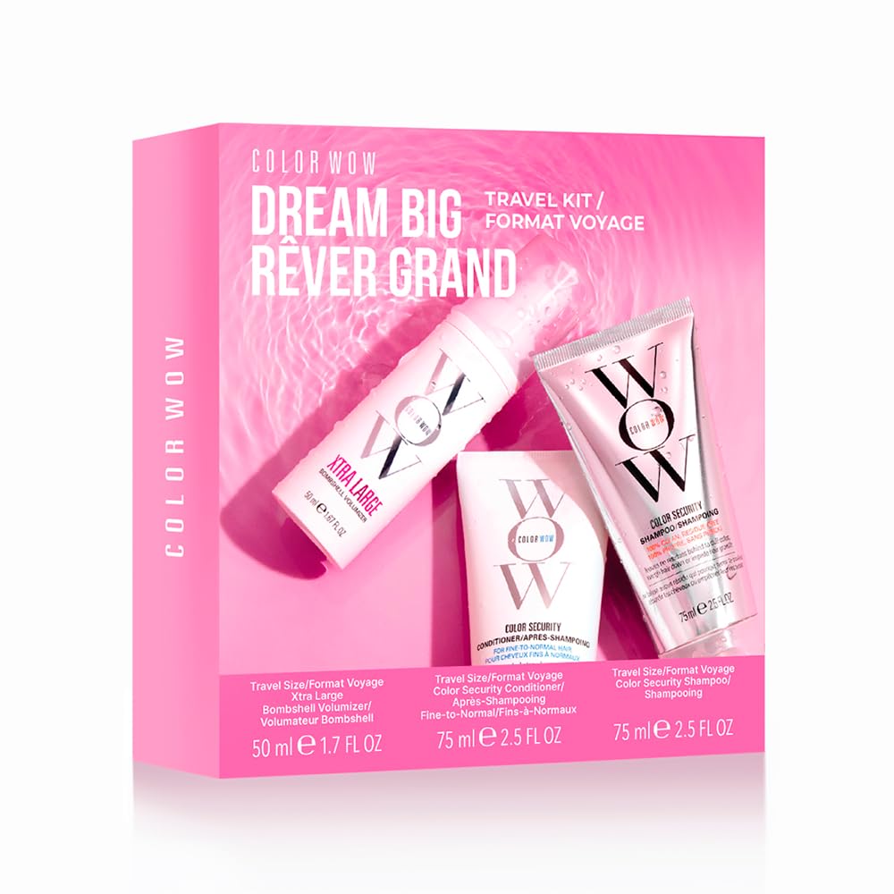 COLOR WOW Color Wow Dream Big Travel Kit, Volumising Products for Fine, Flat Hair